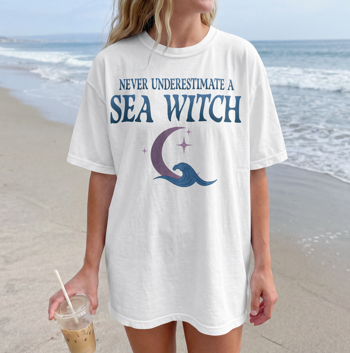 Never Underestimate a Sea Witch PNG | Coastal Witchy Digital Design
